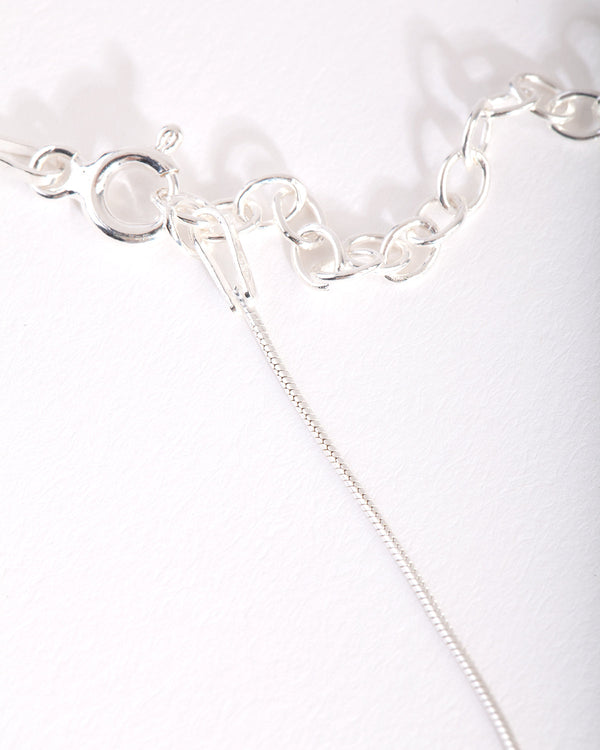 Naszyjnik choker ze srebra próby 925 z łańcuszkiem wężowym