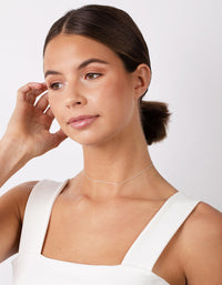 Sterling Silver Snake Chain Choker Necklace - link has visual effect only
