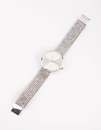 Rhodium Glitter PU Strap Watch - link has visual effect only