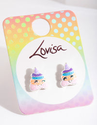 Kids Glitter Emoji Stud Earrings - link has visual effect only