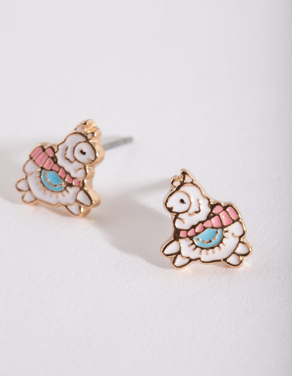 Kids Fun Llama Earrings