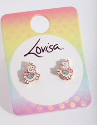 Kids Fun Llama Earrings - link has visual effect only