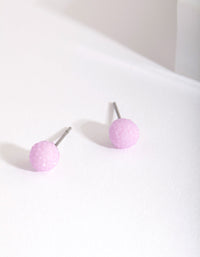 Kids Lilac Textured Earrings - link has visual effect only