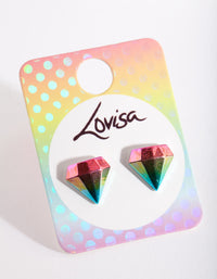 Kids Rainbow Reflective Earrings - link has visual effect only
