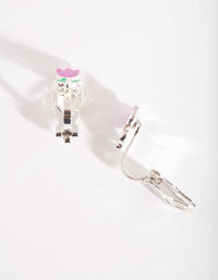 Kids Pink Tulip Clip-On Earrings - link has visual effect only