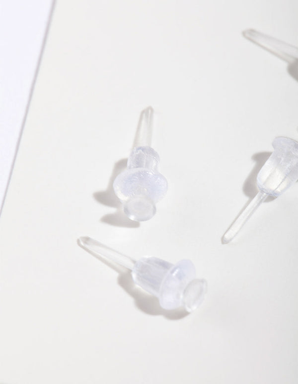 Kolczyki z silikonu wrażliwego na plastik