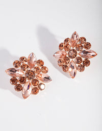 Rose Gold Vintage-Style Stud Earrings - link has visual effect only