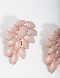 Rose Gold Jewel Leaf Earrings - link has visual effect only
