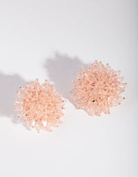 Blush Faceted Flower Earrings - link has visual effect only