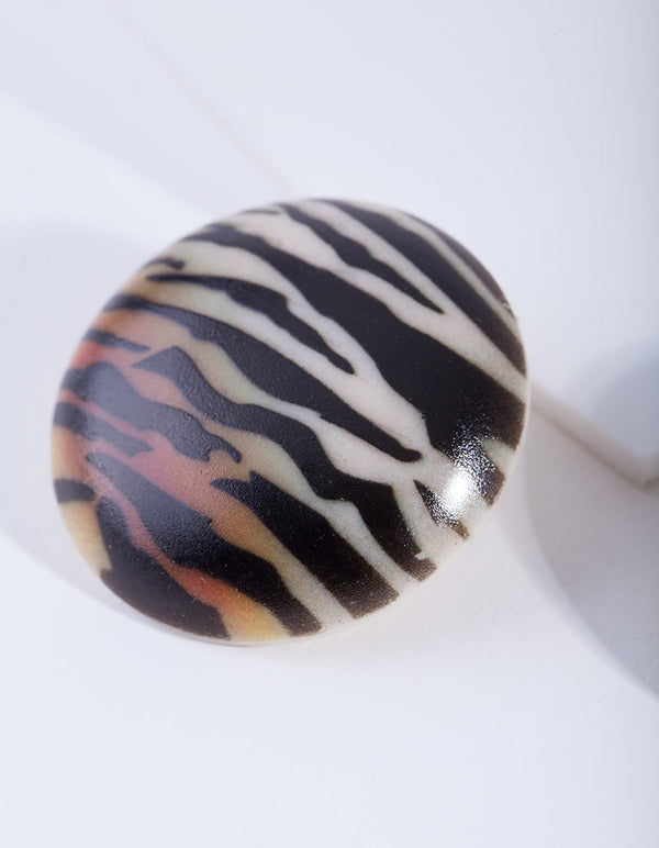 Stripe Ombre Circle Earrings