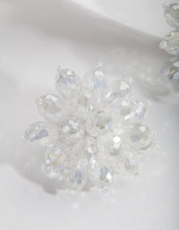 Clear Faceted Flower Stud Earrings - link has visual effect only