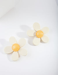 Drewniane kolczyki Jumbo Daisy - link has visual effect only
