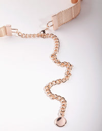 Rose Gold Mesh Chain Belt - link has visual effect only
