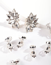 Silver Pearl Butterfly Earring 5 Pack - link has visual effect only