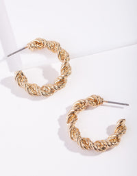 Real Gold Plated Hoop Earrings - link has visual effect only