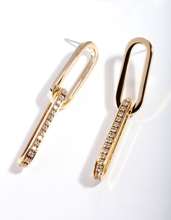 Real Gold Plated Drop Earrings