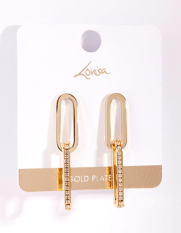 Real Gold Plated Drop Earrings