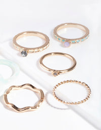 Pastel Gold Acrylic Marble Ring Pack - link has visual effect only