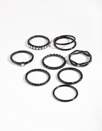 Black Crystal Twisted Ring Pack - link has visual effect only