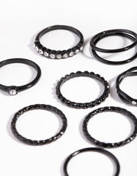 Black Crystal Twisted Ring Pack - link has visual effect only