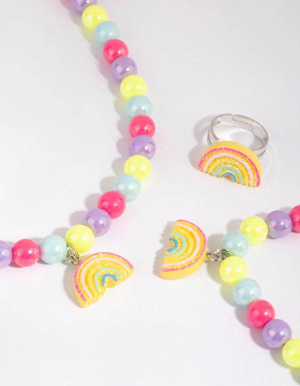 Kids Rainbow Bead Mixed Jewellery Pack