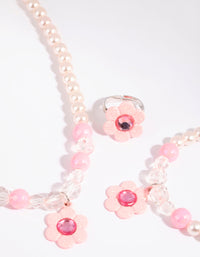 Kids Silver Glitter and Flower Jewellery Pack - link has visual effect only