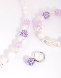 Kids Purple Fireball Mixed Bead Jewellery Pack - link has visual effect only