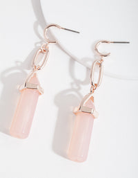 Rose Gold Shard Drop Earrings - link has visual effect only