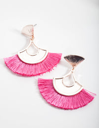 Pink Tassel Earrings - link has visual effect only