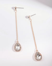 Crystal Chain Tear Drop Earrings - link has visual effect only