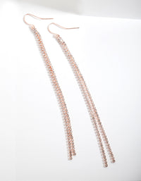 Rose Gold Long Chain Earrings - link has visual effect only