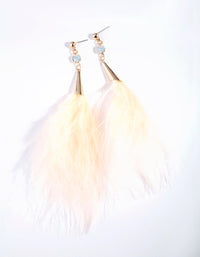 Pink Flute Feather Earrings - link has visual effect only