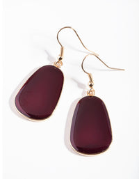 Red Moody Stone Earrings - link has visual effect only