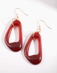Maroon Marble Drop Earrings - link has visual effect only