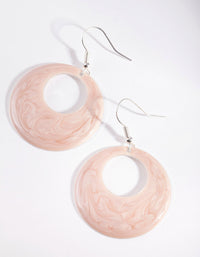 Silver Blush Circle Drop Earrings - link has visual effect only