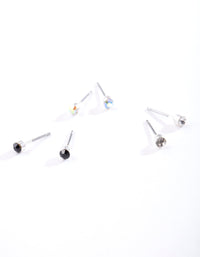 Silver Diamante 3 Pack Earring - link has visual effect only