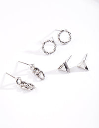Silver Mixed Stud Pack Earring - link has visual effect only
