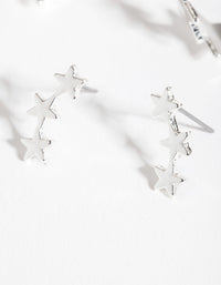 Silver Multi Star Earring 2 Pack - link has visual effect only
