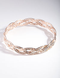 Rose Gold Twisted Rope Bangle - link has visual effect only