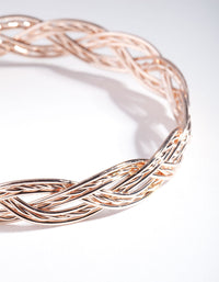 Rose Gold Twisted Rope Bangle - link has visual effect only