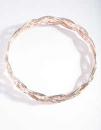 Rose Gold Twisted Rope Bangle - link has visual effect only