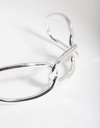 Silver Chain Link Bangle - link has visual effect only