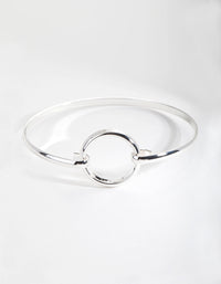 Silver Open Circle Bangle - link has visual effect only