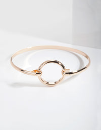 Gold Open Circle Bangle - link has visual effect only