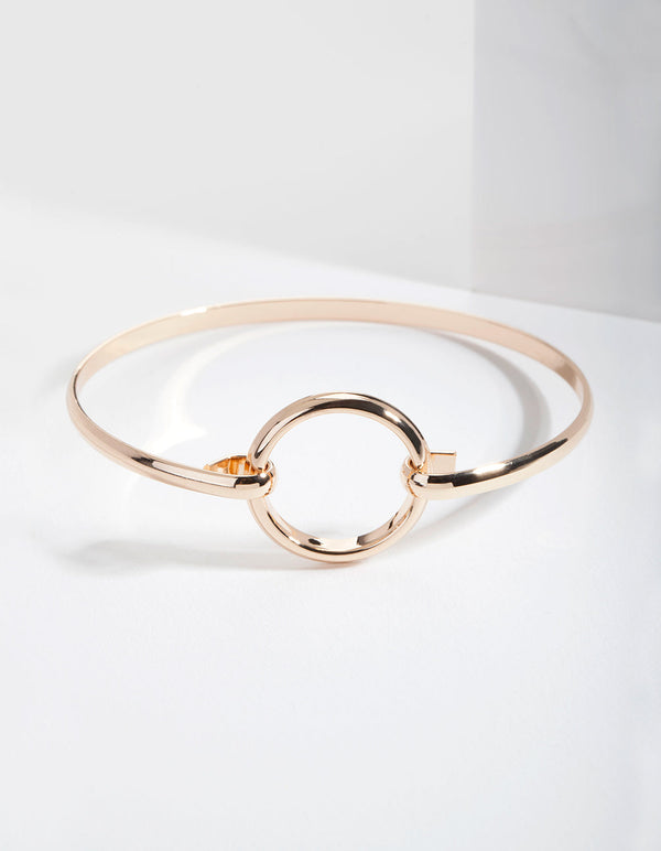 Gold Open Circle Bangle