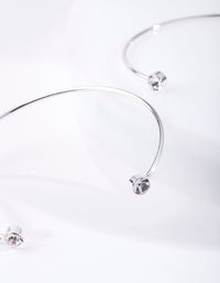 Silver Diamante End Bracelet Duo - link has visual effect only