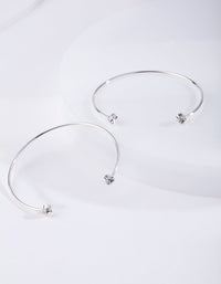 Silver Diamante End Bracelet Duo - link has visual effect only