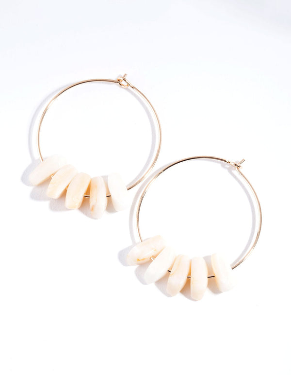 Acrylic Stone Hoop Earrings
