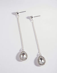 Silver Chain Teardrop Earrings - link has visual effect only