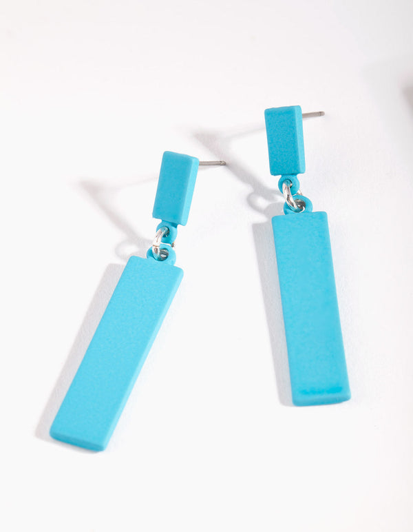 Turquoise Rectangle Earrings